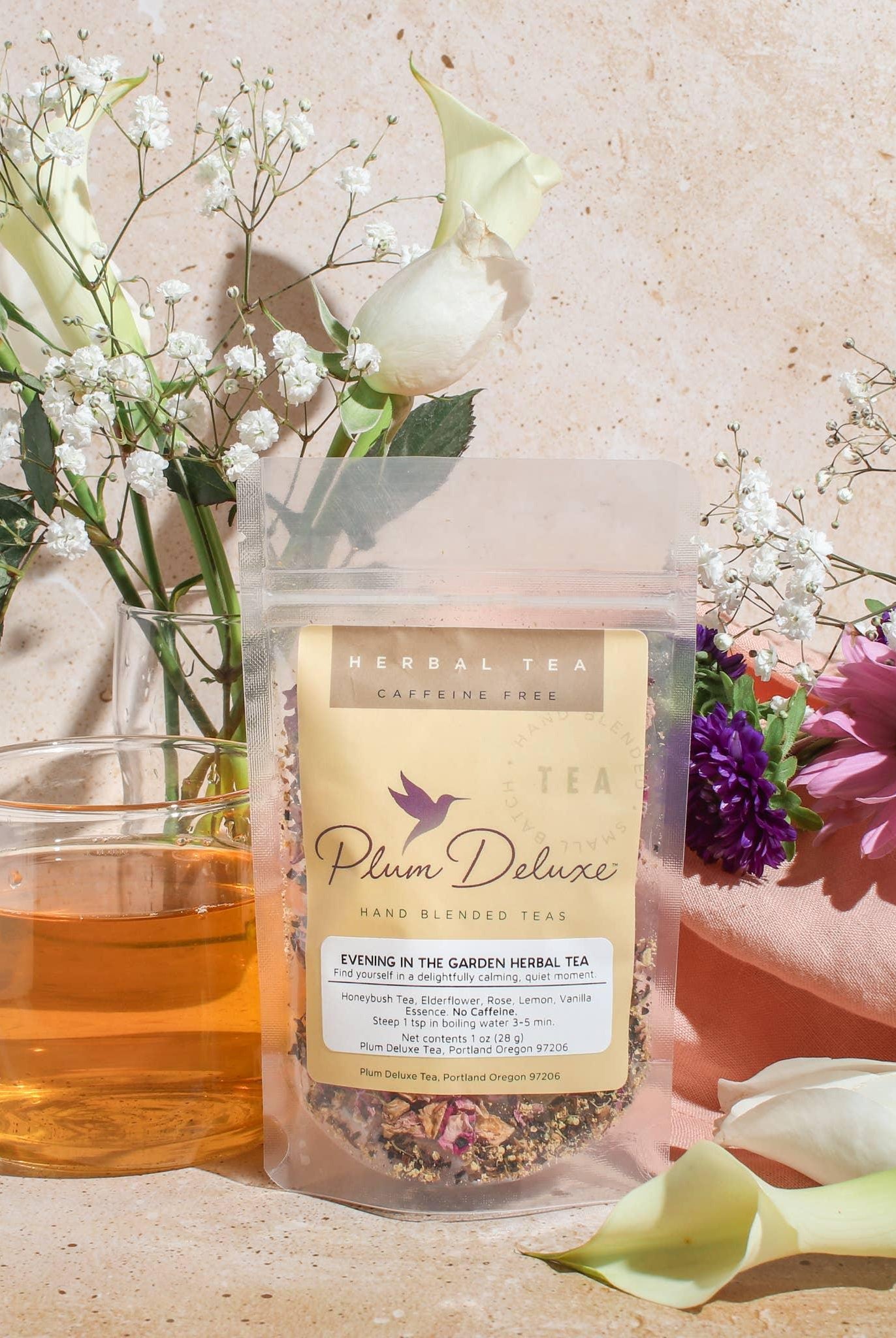 Evening in the Garden Elderflower Rose Lemon Herbal Tea - Practical Magic Store