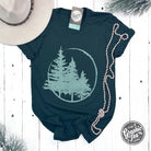 Evergreens Heather Emerald short sleeve graphic tee by The Graphic Tee, featuring a vibrant green color and casual fit.