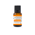 Grapefruit pure essential oil from FARMERS Lavender Co. in a glass bottle, with fresh grapefruit slices in the background.