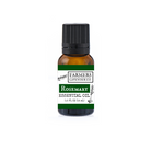 Farmers Lavender Co. Rosemary Pure Essential Oil bottle, clear glass container with label, surrounded by fresh rosemary sprigs.
