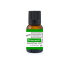 Bottle of FARMERS Lavender Co. Spearmint Pure Essential Oil, clear glass container with a white label and green cap.