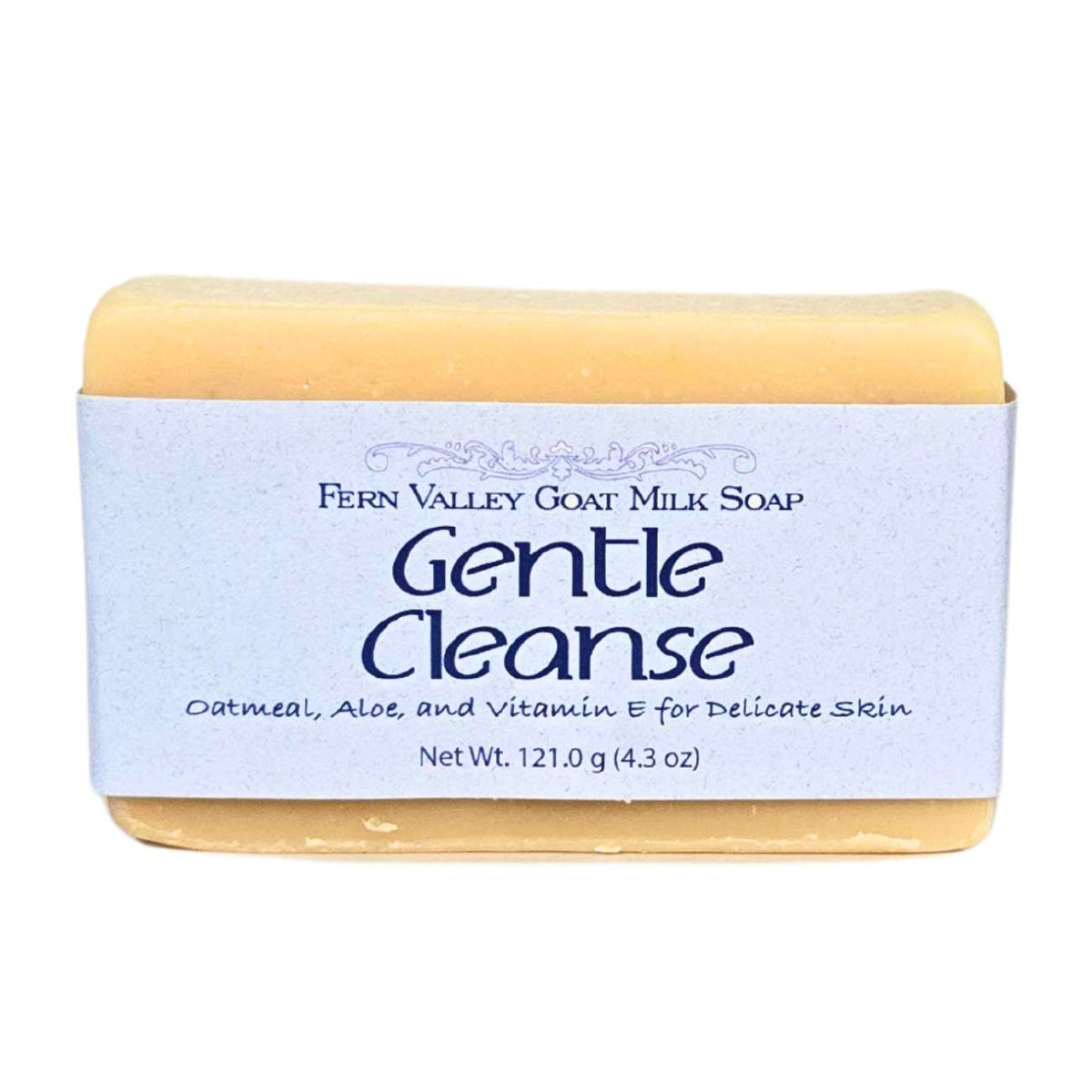 Fragrant-free handmade goat milk soap by Fern Valley Soap with a simple, natural appearance perfect for gentle cleansing.