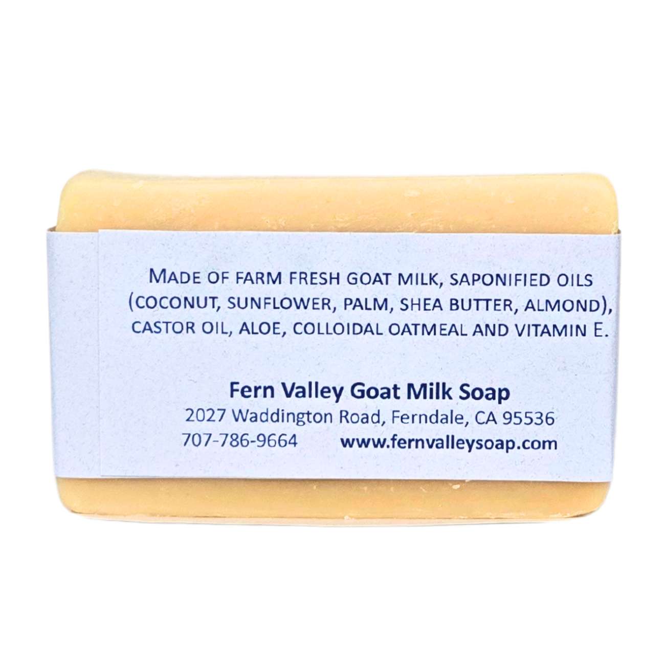 Fern Valley Goat Milk Soap for gentle cleansing, fragrance-free handmade soap with creamy texture and soothing ingredients.
