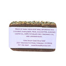 Handmade goat milk soap with lavender and black amber, featuring a creamy texture and natural floral scent from Fern Valley Soap.