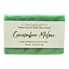 Handmade goat milk soap with refreshing cucumber and melon scent, featuring natural ingredients from Fern Valley Soap.