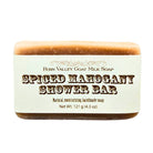 Handmade Fern Valley Goat Milk Soap shower bar with spiced mahogany scent, featuring a rich, textured surface and natural coloring.