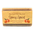Fern Valley Soap handmade goat milk soap with spring apricot exfoliating scrub displayed in a natural setting.