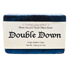 Fern Valley Soap natural goat milk soap with activated charcoal, Double Down variant, featuring a creamy texture and charcoal infusion.
