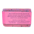 Fern Valley Goat Milk Soap with cranberry seed exfoliants, featuring a musky floral scent and natural ingredients.