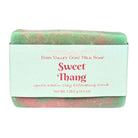 Fern Valley Soap Sweet Thang goat milk soap with exfoliating kaolin clay, showcasing a creamy soap bar with natural ingredients.