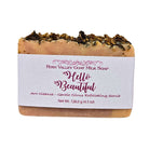 Fern Valley Soap natural goat milk soap with citrus exfoliating scrub, showcasing the textured soap bar and fresh citrus ingredients.