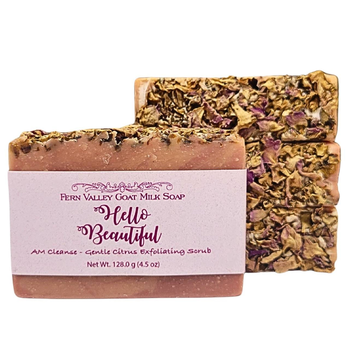 Fern Valley Soap natural goat milk soap with citrus exfoliating scrub for gentle cleansing and revitalizing skin.