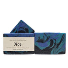 Fern Valley Soap natural goat milk exfoliating soap for men, featuring a creamy texture and rugged packaging.