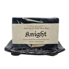 Fern Valley Soap Knight men's exfoliating goat milk soap bar with natural ingredients and textured surface for gentle scrubbing.