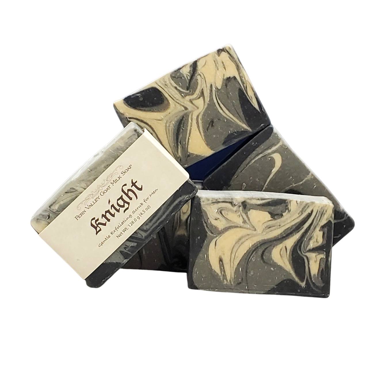 Fern Valley Soap's natural goat milk soap for men with exfoliating scrub, designed for gentle cleansing and skin renewal.