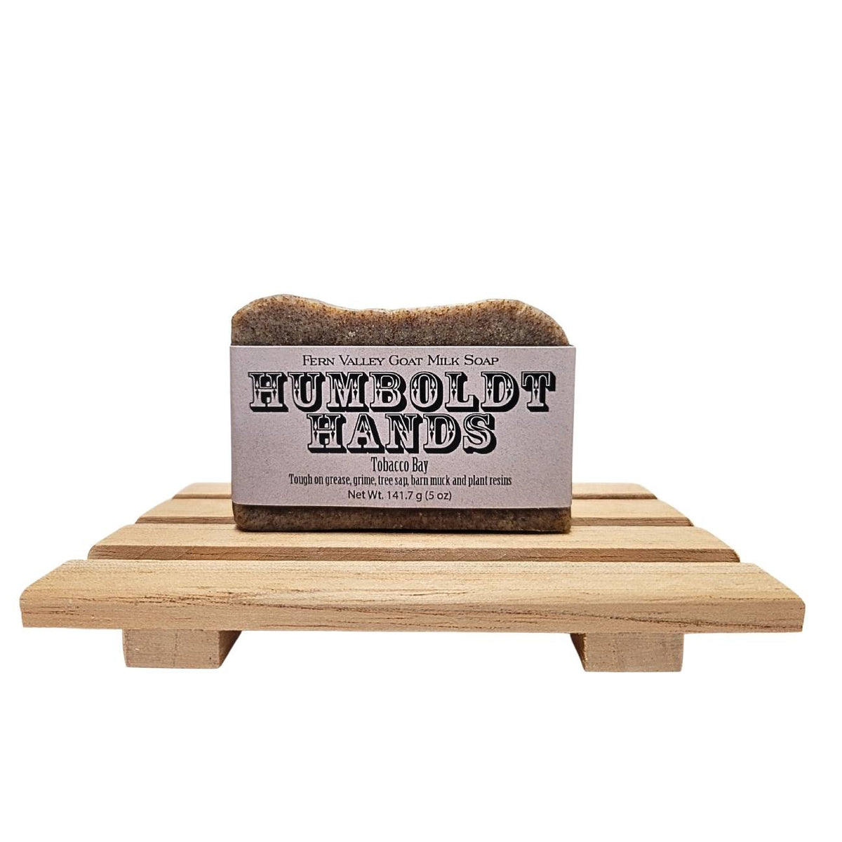 Fern Valley Soap Tobacco Bay goat milk soap bar, natural hand cleaner with gentle, moisturizing goat milk for clean hands.