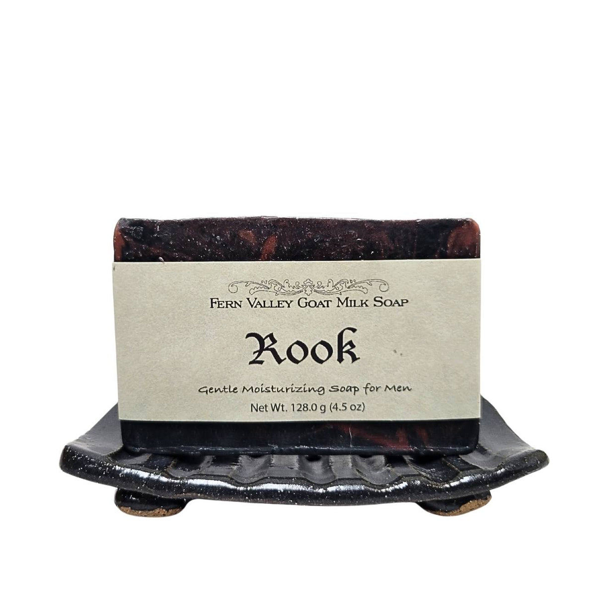 Fern Valley Soap Rook natural goat milk soap, moisturizing men's soap with creamy texture and gentle cleansing.