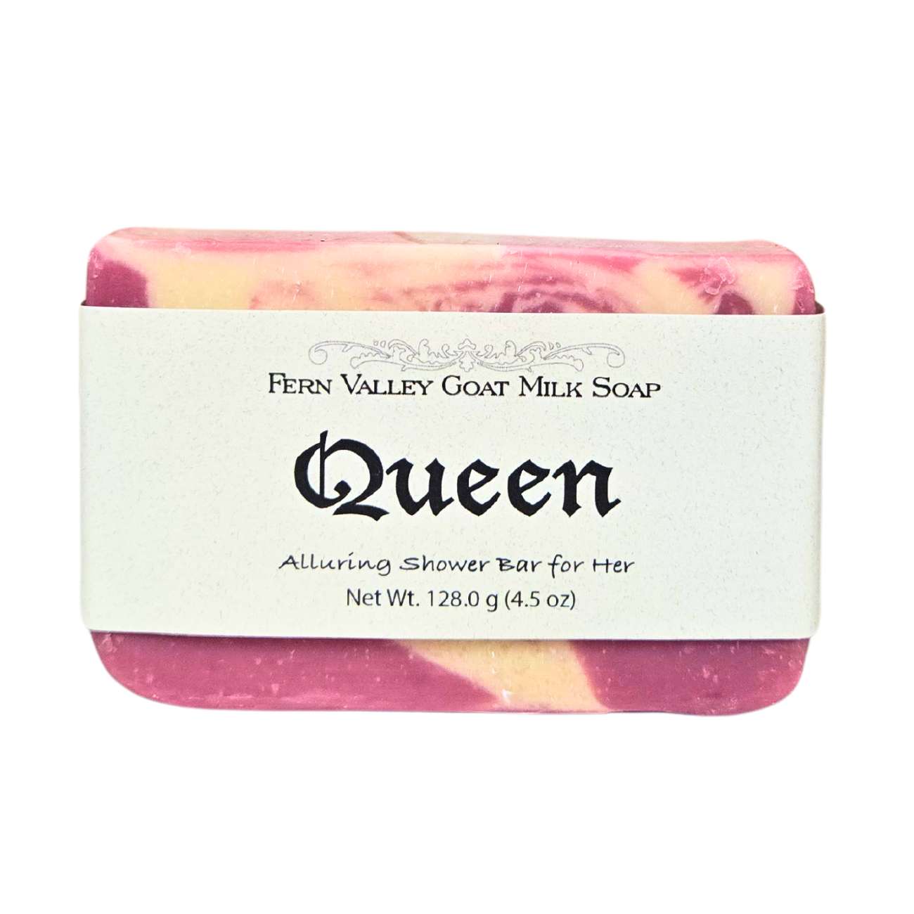Fern Valley Soap natural goat milk shower bar with elegant packaging, designed for gentle skincare and a luxurious bathing experience.