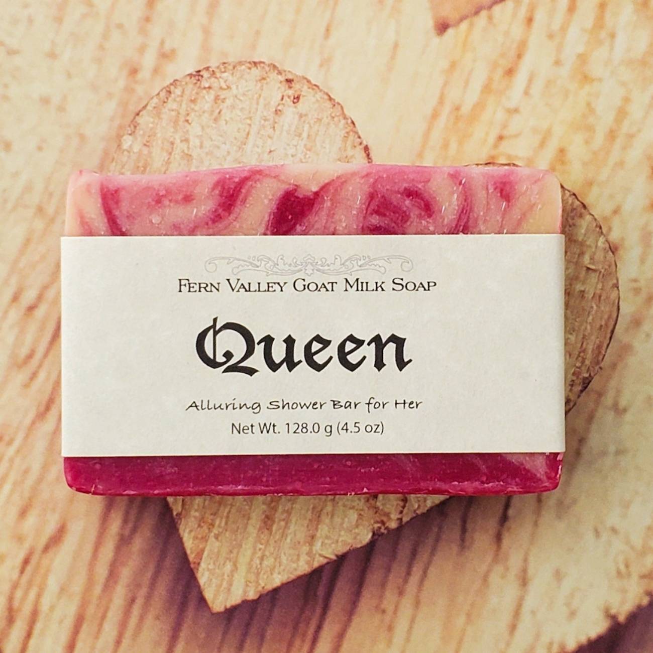 Fern Valley Soap natural goat milk shower bar featuring a smooth, creamy texture ideal for gentle cleansing and nourishing skin.
