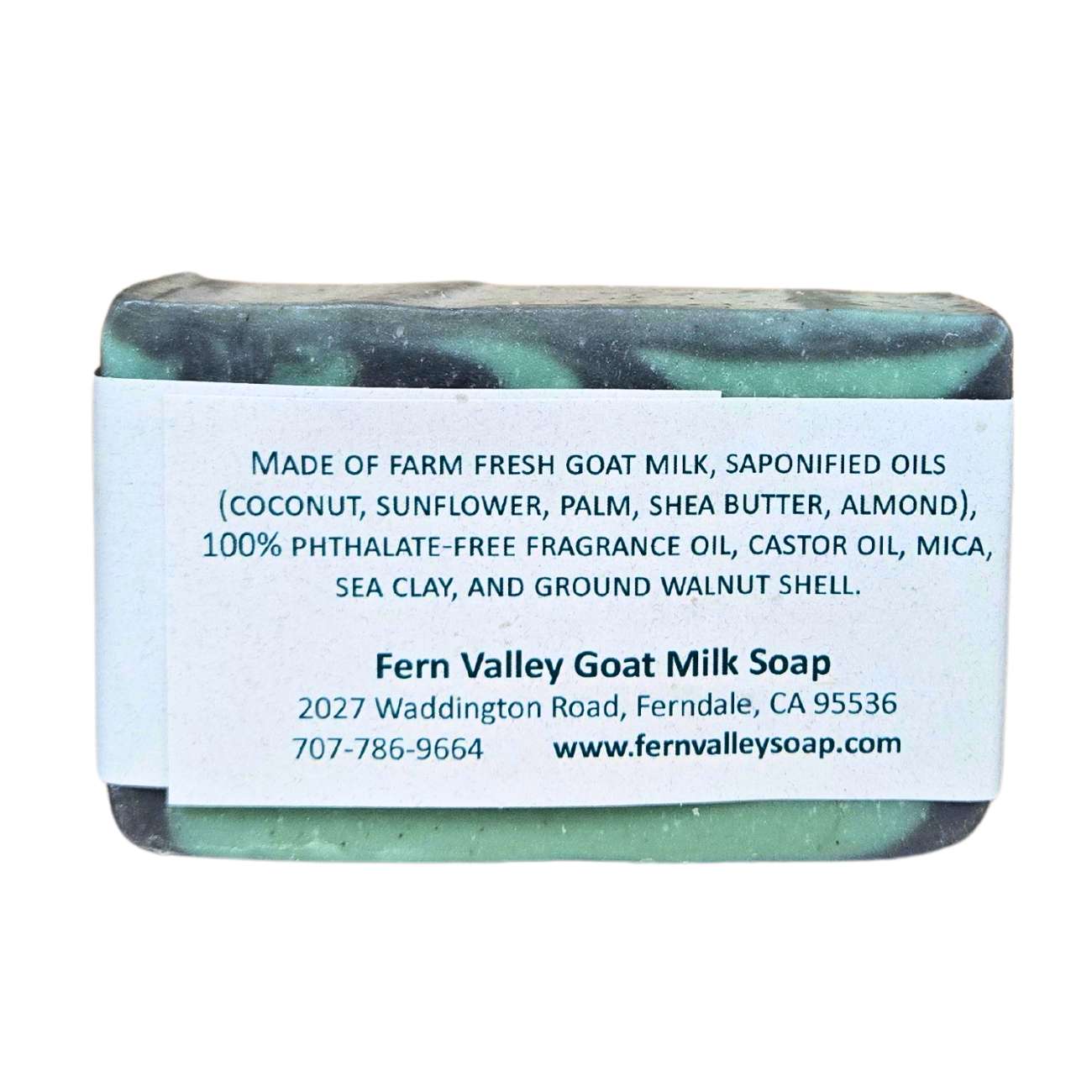 Fern Valley Goat Milk Soap with sea minerals, featuring a natural, creamy bar with ocean-inspired packaging and gentle, nourishing ingredients.