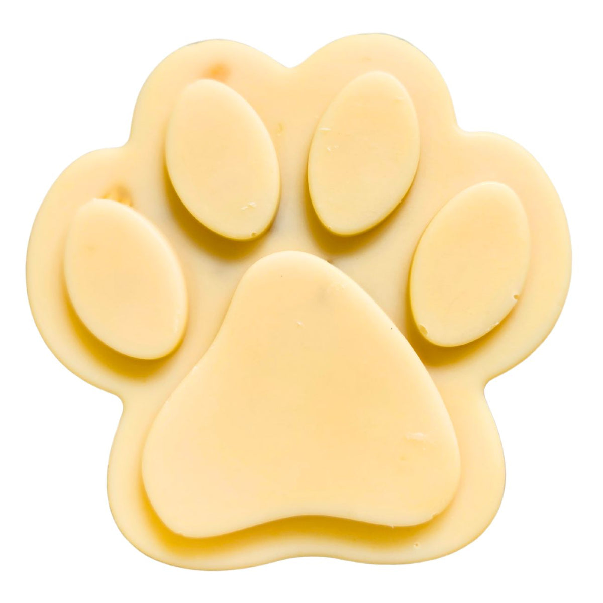 Fern Valley Soap natural goat milk dog shampoo bar featuring a big paw print design, ideal for gentle pet cleansing.