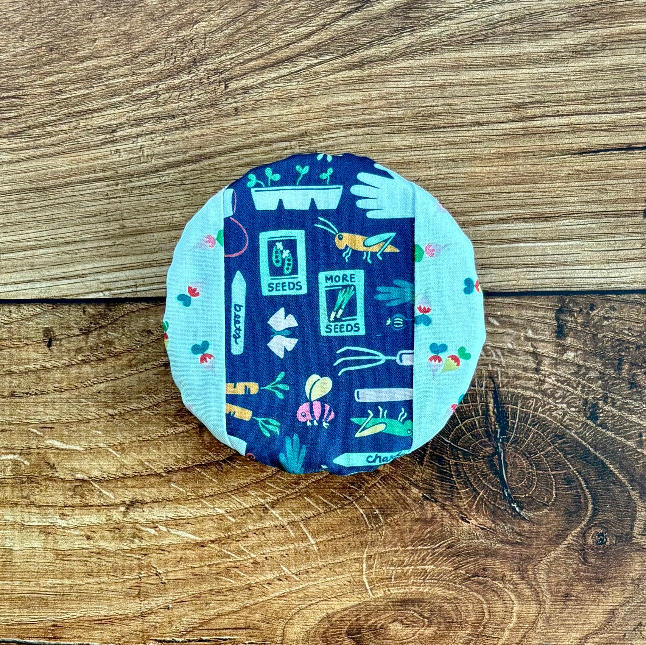 Farmhouse jar covers by Five Oaks Farm, rustic fabric covers with ties for preserving jars and adding country charm.