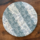 Medium ceramic bowl and banneton covers from Five Oaks Farm featuring autumn mushroom and tiny mushroom designs.