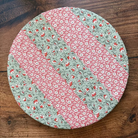 Medium bowl and banneton covers from Five Oaks Farm, featuring autumn mushroom and tiny mushroom designs for bread baking.