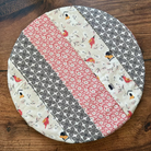 Medium bowl and banneton covers from Five Oaks Farm, featuring autumn mushroom and tiny mushroom designs.
