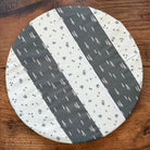 Medium bowl and banneton covers from Five Oaks Farm, featuring autumn mushroom design, used for bread proofing and storage.