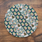 Medium bowl and banneton covers from Five Oaks Farm, featuring autumn mushroom and tiny mushroom designs for bread proofing.