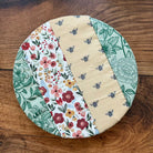 Small bowl and banneton covers from Five Oaks Farm, featuring autumn mushroom and tiny mushroom designs, perfect for baking.