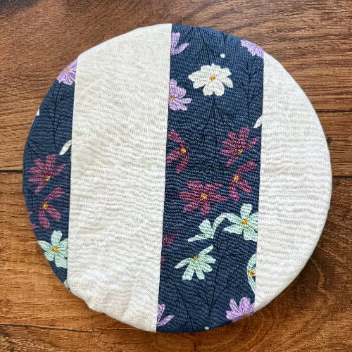 Small mushroom-shaped bowl and banneton covers from Five Oaks Farm, made for baking and bread proofing, with autumn mushroom design.