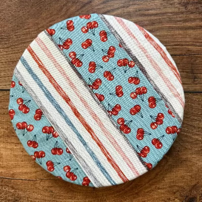 Small mushroom-shaped bowl and banneton covers from Five Oaks Farm, made for bread proofing and kitchen use.
