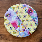 Small bowl and banneton covers from Five Oaks Farm, featuring autumn mushroom and tiny mushroom designs for bread baking.