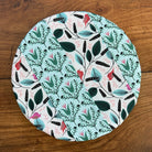 Small mushroom-shaped bowl and banneton covers from Five Oaks Farm, made for baking and bread proofing.