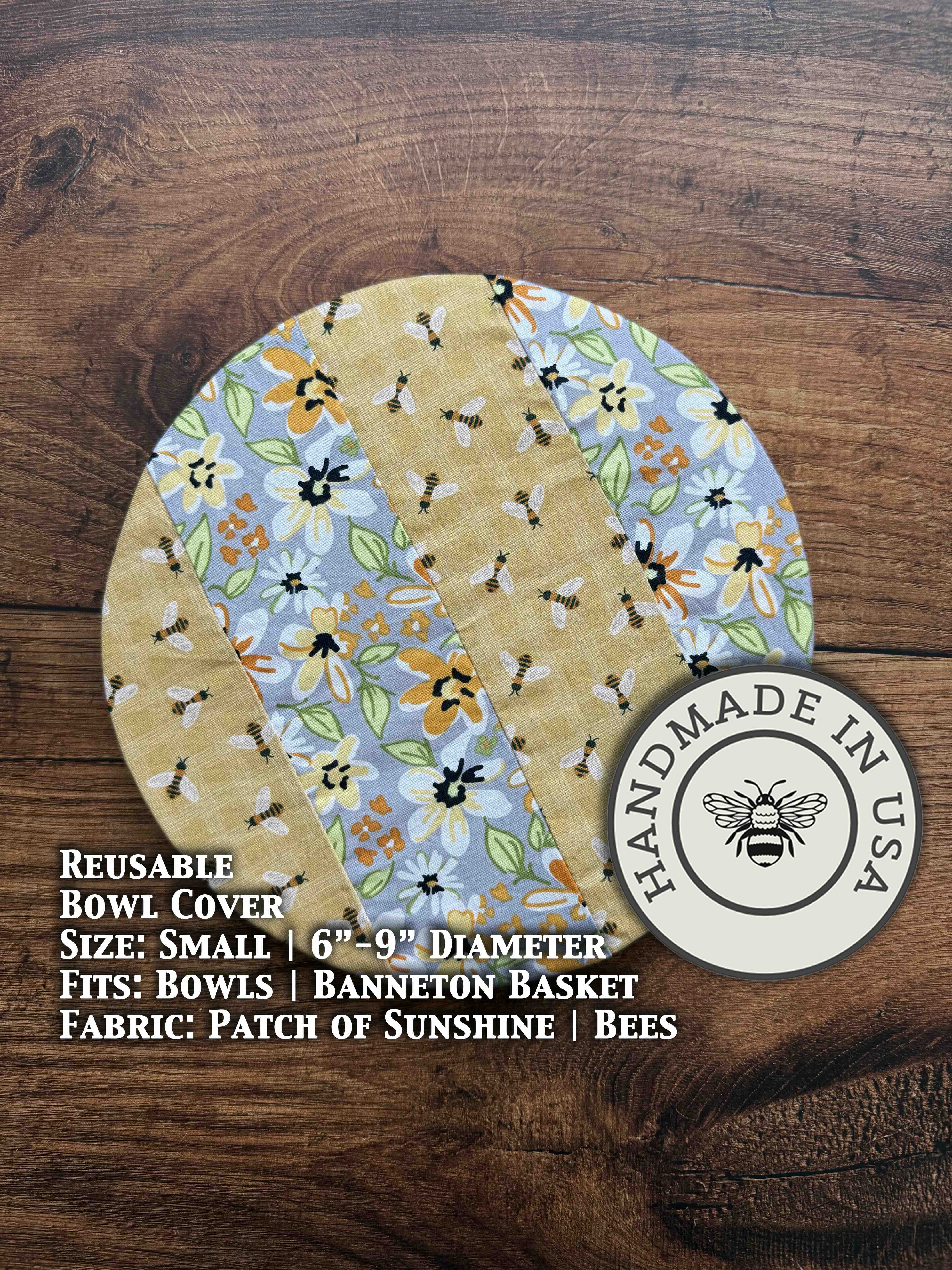 Small mushroom-shaped bowl and banneton covers from Five Oaks Farm, autumn-themed handmade kitchen accessories.