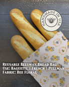 Beeswaxed Baguette Bag from Five Oaks Farm featuring a floral design, natural farm-inspired style, and durable handcrafted craftsmanship.