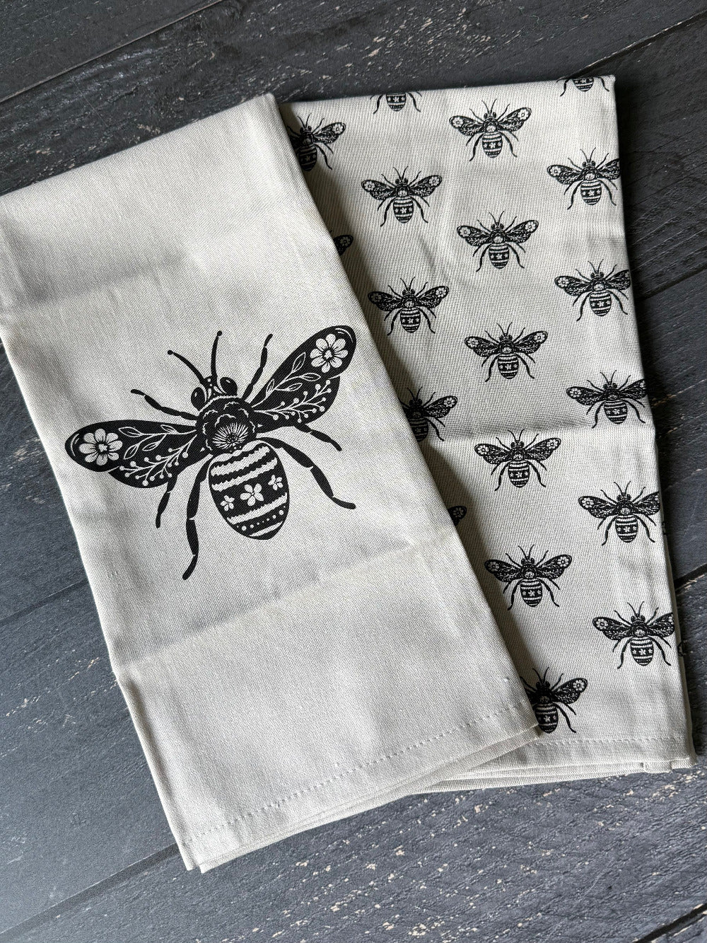 Set of hand towels from Five Oaks Farm's From the Farm collection, featuring rustic, farm-inspired design and soft cotton fabric.