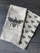 Set of handmade cotton hand towels from Five Oaks Farm featuring rustic farm-themed designs and soft, absorbent fabric.