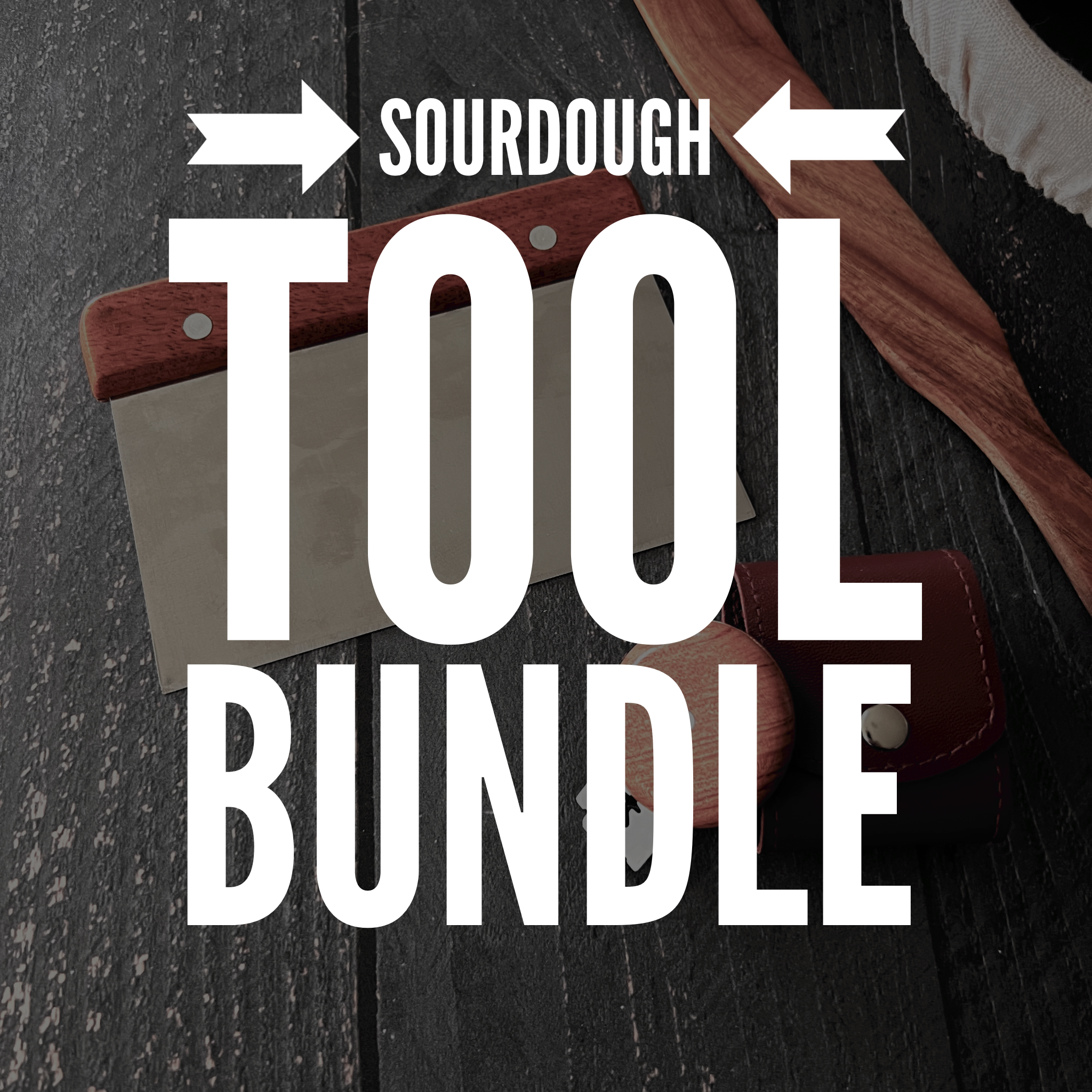 Five Oaks Farm Sourdough Tool Bundle with bread lame, scraper, and scoring tools for artisanal bread baking.