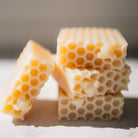 Handmade Lemon Honey Breeze soap from Five Oaks Farm, featuring natural ingredients and rustic farm packaging.