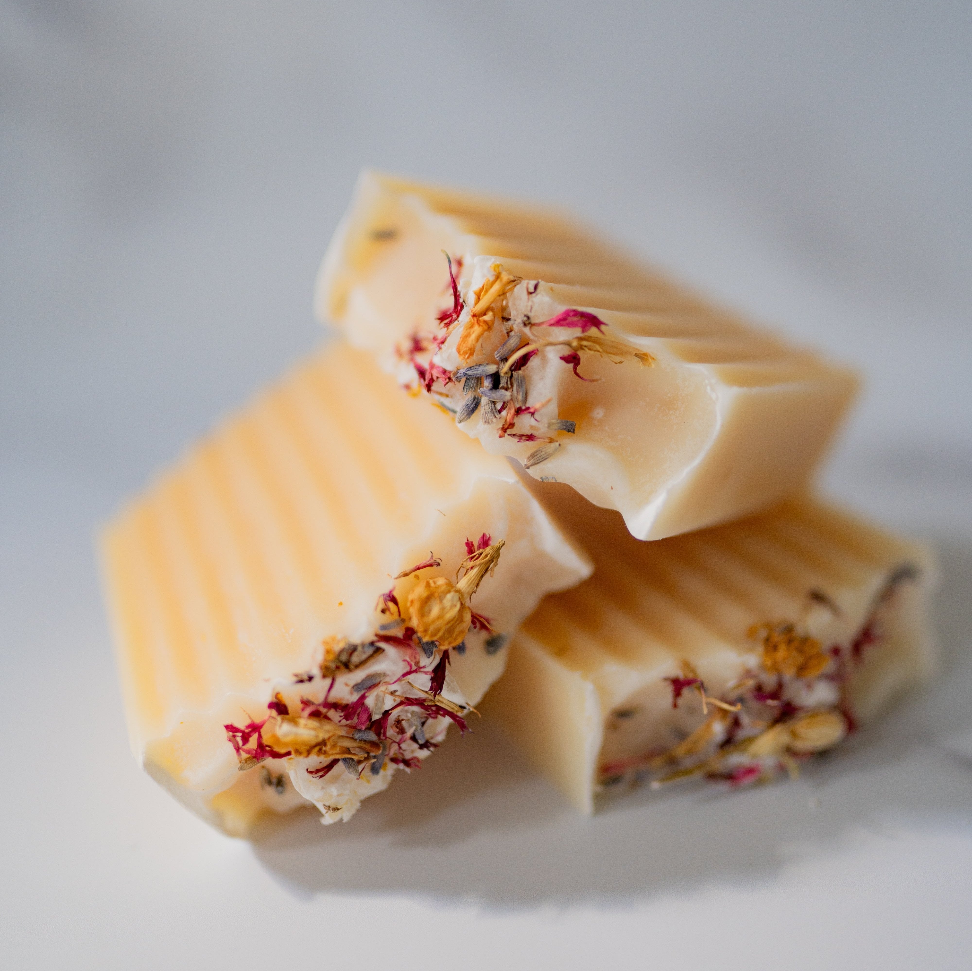 Handmade lemon honey breeze soap from Five Oaks Farm, showcasing natural ingredients and rustic farm craftsmanship.