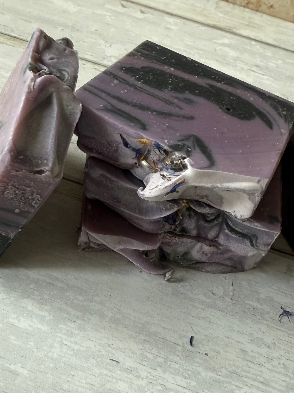Handmade lemon honey breeze soap from Five Oaks Farm, showcasing a rustic, natural farm-crafted soap bar.