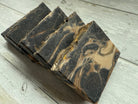 Handmade soap from Five Oaks Farm featuring lemon and honey scent, crafted with natural ingredients.