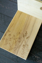 Maple vertical cutting board by Five Oaks Farm, showcasing a sleek, sturdy design ideal for kitchen prep and chopping tasks.