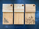 Maple vertical cutting board by Five Oaks Farm with a sleek, natural wood finish suitable for kitchen prep and serving.