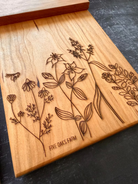 Vertical maple cutting board by Five Oaks Farm, showcasing a smooth surface and sturdy construction for kitchen use.
