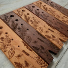 Five Oaks Farm walnut herb stripper showing its design and herb stripping slots for easy leaf removal.