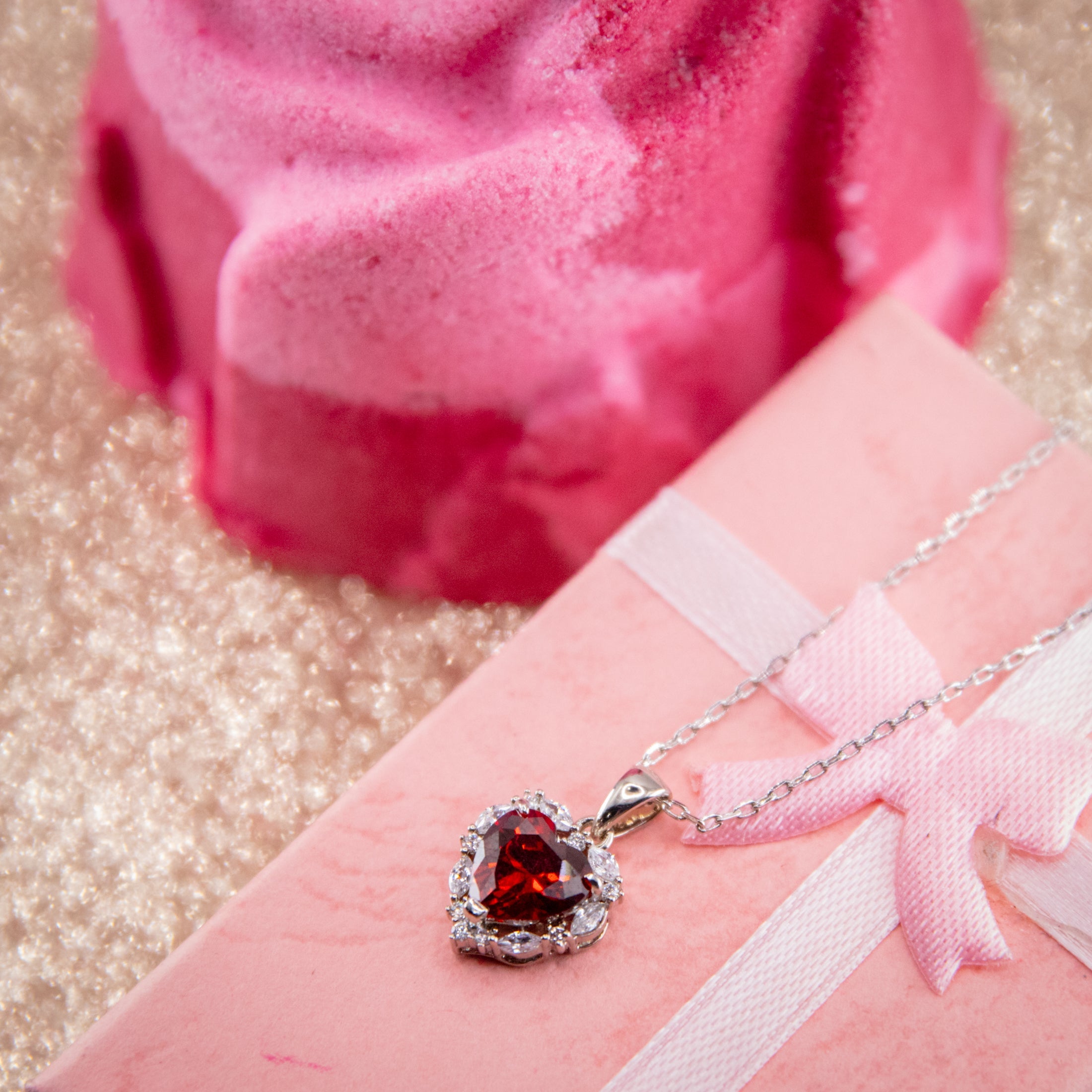 Fresh Cut Rose Bath Bomb by Fragrant Jewels, showcasing a vibrant pink bath bomb with rose scent and floral design.